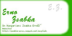 erno zsabka business card